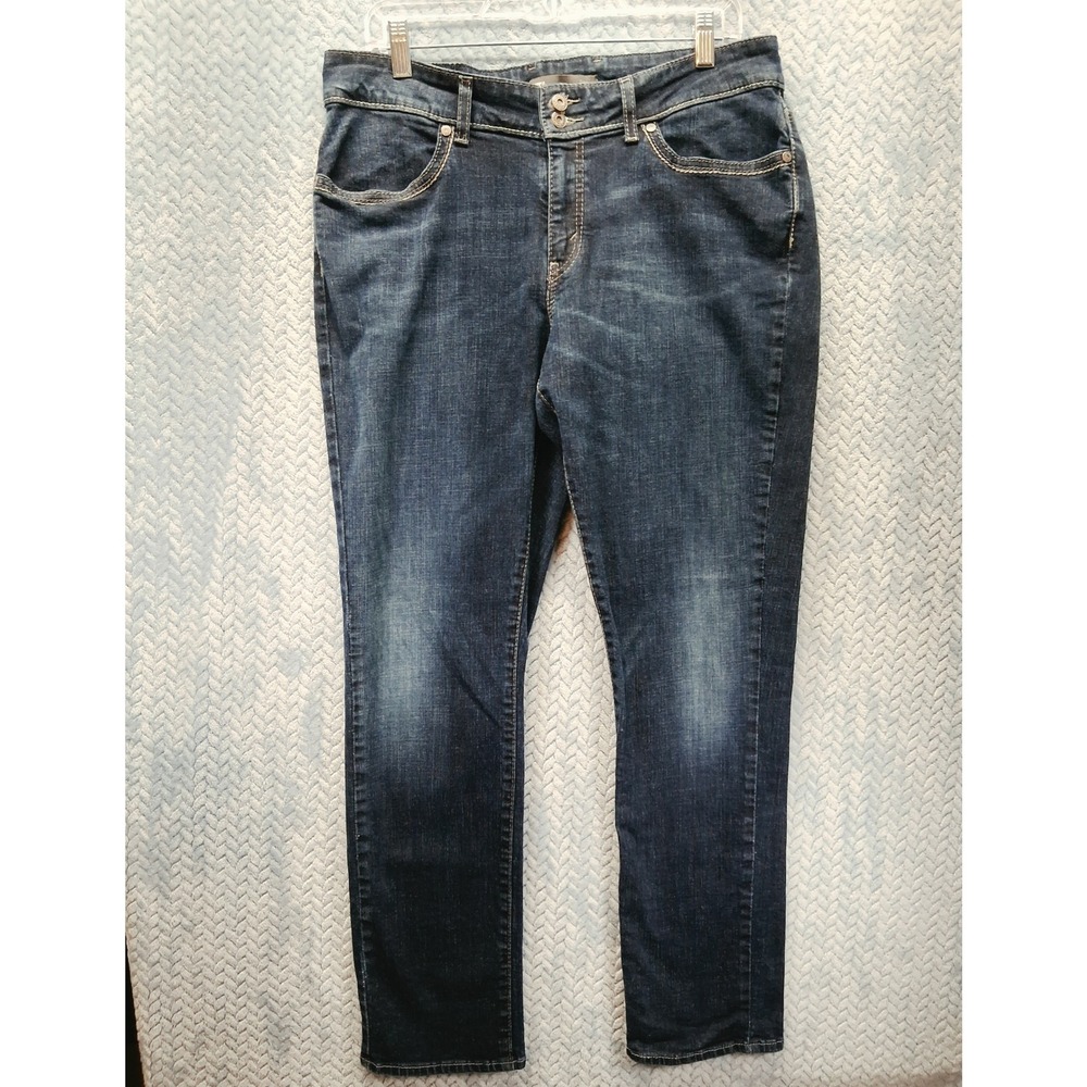 Levis 529 Curvy Skinny Leg Jeans Dark Wash Blue Denim 14M W32 L32 Cowgirl Rodeo